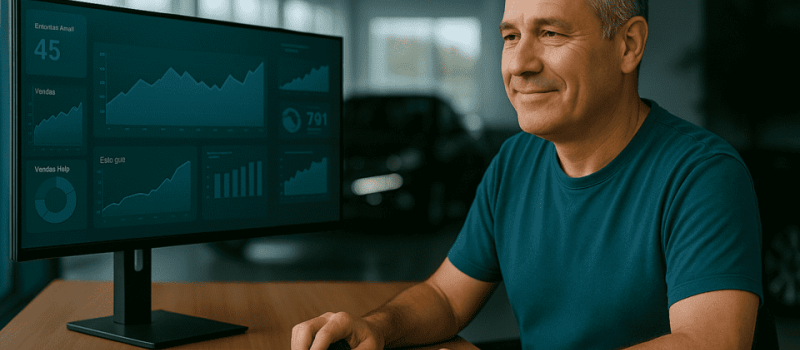 lojista atuando com o Renave da Datastock