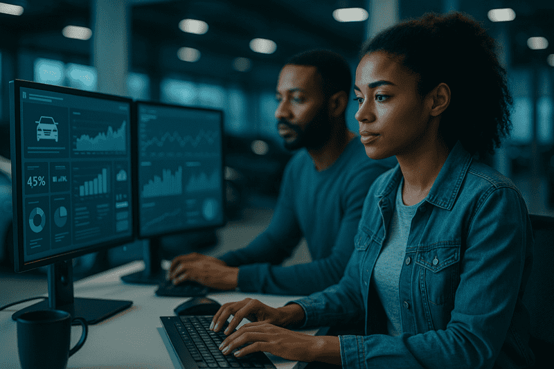 visualizando o dashboard de estoque no renave